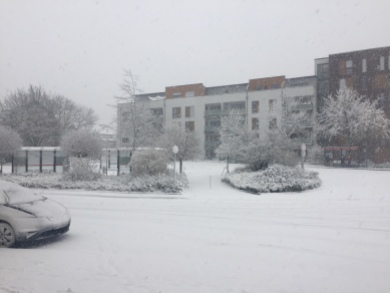 Snow at the Geldern Hbf.